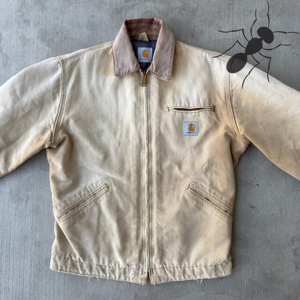 Carhartt faded brown Detroit work wear jacket - Picture 3 of 8